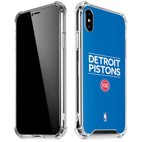 NBA Detroit Pistons Standard - Blue iPhone XS Max Clear Case
